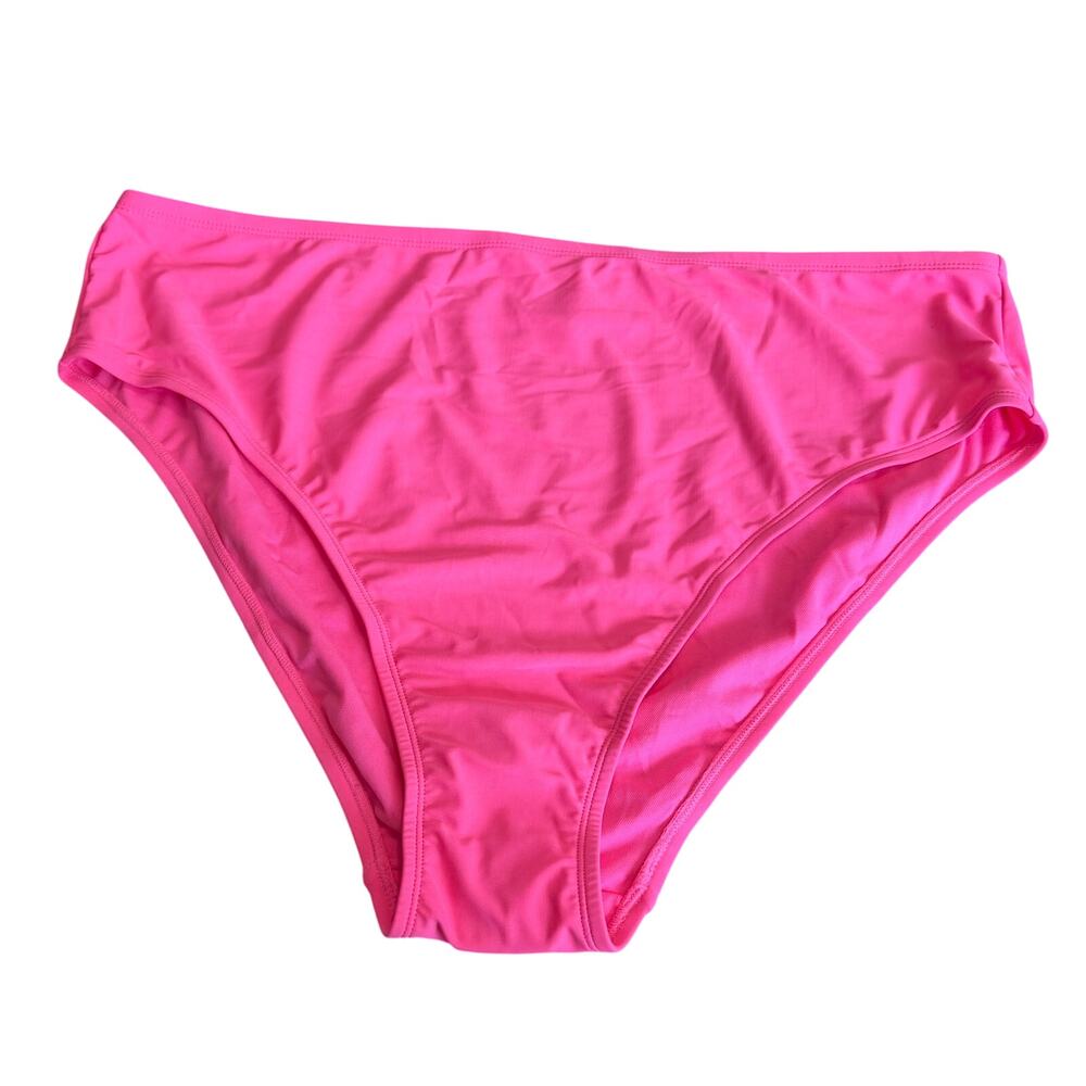 Wild Fable Women's Hot Pink High Waist High Leg Bikini Bottom - Size 2X - NWT
